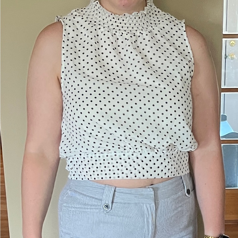 Polka Dot Blouse with Fun Bow in Back